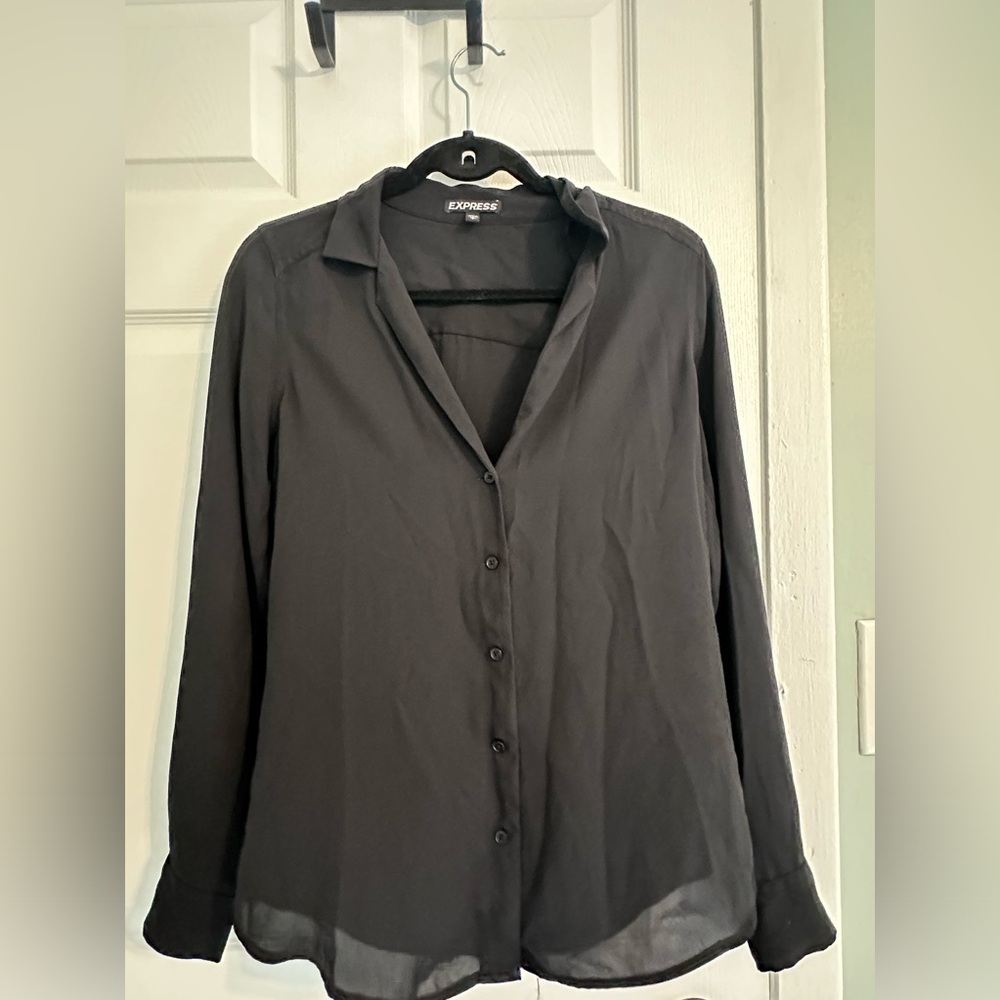 Black long sleeve top